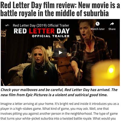 Red Letter Day film review: New movie is a battle royale in the middle of suburbia